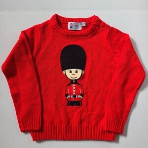The Great British Collection British Guard Sweater Toddler 3-4 Red.